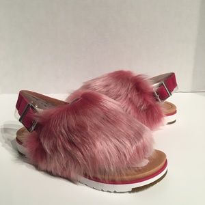 cerise pink slingback shoes